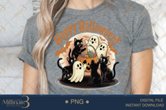 Ghosts and Black Cats Halloween PNG | Halloween Sublimation Product Image 5