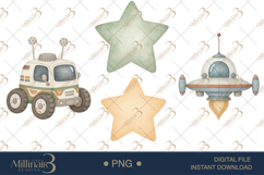 Astronaut And Space Clipart |Cute Astronaut and Galaxy Desig Product Image 1