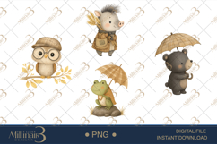 Cozy Woodland Fall Animals Clipart Product Image 1