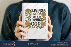 Boho Living Proof of a Loving God PNG |Christian Floral PNG Product Image 5