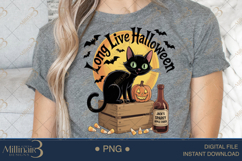 Long Live Halloween Black Cat PNG | Halloween Sublimation De Product Image 4
