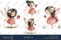 Strawberry Fairy PNG Fantasy Clipart Product Image 1