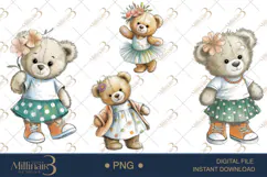 Cute Bear Fashion Clipart Baby Shower Invitations Product Image 1