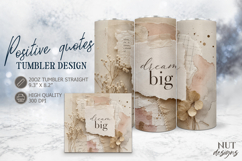 Dream Big Positive Quotes Tumbler Neutral Collage Product Image 1