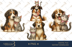 Quirky Dog and Cat Clipart Product Image 1