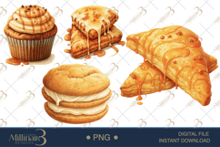 Watercolor Autumn Sweet Treats Sublimation Clipart Product Image 1