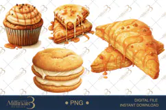 Watercolor Autumn Sweet Treats Sublimation Clipart Product Image 1