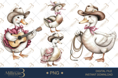 Silly Goose Cowgirl Clipart |Silly Western Clipart Product Image 1