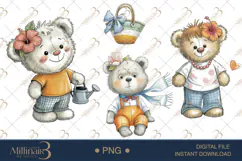 Cute Bear Fashion Clipart Baby Shower Invitations Product Image 1