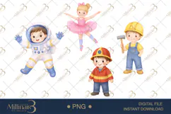 Watercolor Children’s Jobs Clipart Product Image 1