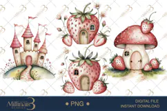 Strawberry Fairy PNG Fantasy Clipart Product Image 1