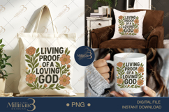Boho Living Proof of a Loving God PNG |Christian Floral PNG Product Image 6