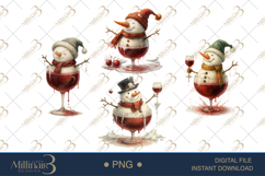 Quirky Snowman Festive Christmas Clipart Product Image 1