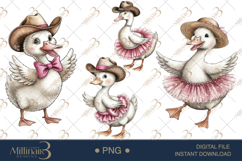 Silly Goose Cowgirl Clipart |Silly Western Clipart Product Image 1