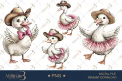 Silly Goose Cowgirl Clipart |Silly Western Clipart Product Image 1