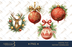 Vintage Christmas Tree Clipart Product Image 1