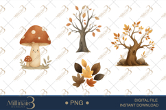 Cozy Woodland Fall Animals Clipart Product Image 1
