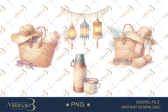 Summer Beach Watercolor Clipart Product Image 1