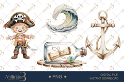 Pirate Kids Ocean Clipart for Playful Sea Adventures Product Image 1
