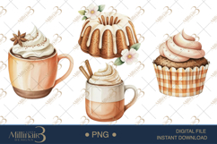 Cute Pumpkin Spice Clipart Product Image 1