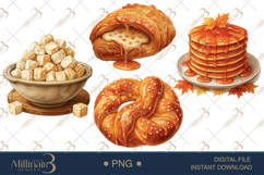 Watercolor Autumn Sweet Treats Sublimation Clipart Product Image 1