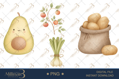 Farmers Market Clipart| Fruit &amp; Veggie Art Product Image 1