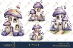 Purple Fairy Clipart |Whimsical Fantasy PNGs Product Image 1