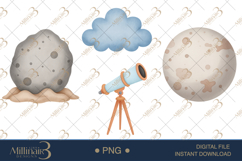Astronaut And Space Clipart |Cute Astronaut and Galaxy Desig Product Image 1