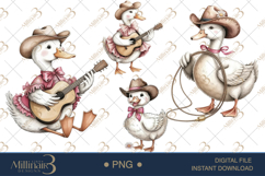 Silly Goose Cowgirl Clipart |Silly Western Clipart Product Image 1