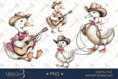 Silly Goose Cowgirl Clipart |Silly Western Clipart Product Image 1