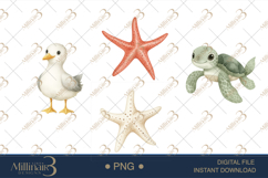 Cute Beach Animals Clipart Product Image 1