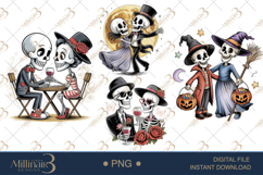 Romantic Skeleton Couple Clipart |Love Never Dies Product Image 1