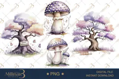 Purple Fairy Clipart |Whimsical Fantasy PNGs Product Image 1