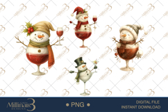 Quirky Snowman Festive Christmas Clipart Product Image 1