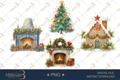 Vintage Christmas Tree Clipart Product Image 1