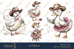 Silly Goose Cowgirl Clipart |Silly Western Clipart Product Image 1