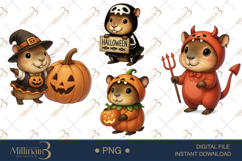 Halloween Capybara Clipart| Cute Autumn Animal Graphics Product Image 1