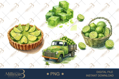 Lime Watercolor Clipart PNG Product Image 1