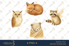 Vintage Sepia Fairy Woodland Clipart Product Image 1