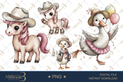 Silly Goose Cowgirl Clipart |Silly Western Clipart Product Image 1