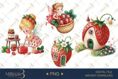 Watercolor Fairy Garden Clipart | Whimsical Watercolor Fairy Product Image 1