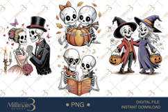 Romantic Skeleton Couple Clipart |Love Never Dies Product Image 1