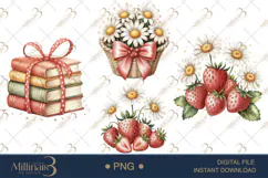 Spring Cottage Clipart |Cozy Watercolor House Garden Product Image 1