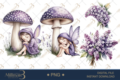 Purple Fairy Clipart |Whimsical Fantasy PNGs Product Image 1
