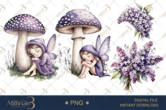 Purple Fairy Clipart |Whimsical Fantasy PNGs Product Image 1