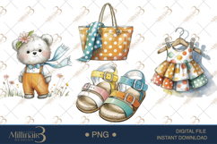 Cute Bear Fashion Clipart Baby Shower Invitations Product Image 1