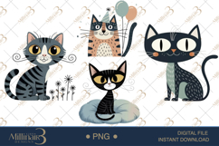 Cartoon Cat PNG Clipart |Cute Cats in Fun Cat PNG Product Image 1