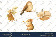 Vintage Sepia Fairy Woodland Clipart Product Image 1
