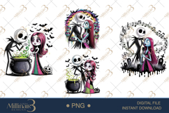 Cute Halloween Skeleton Couple Spooky Jack Clipart Product Image 1