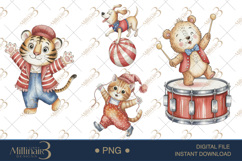 Circus Watercolor Clipart |Hand Painted Circus PNG Product Image 1